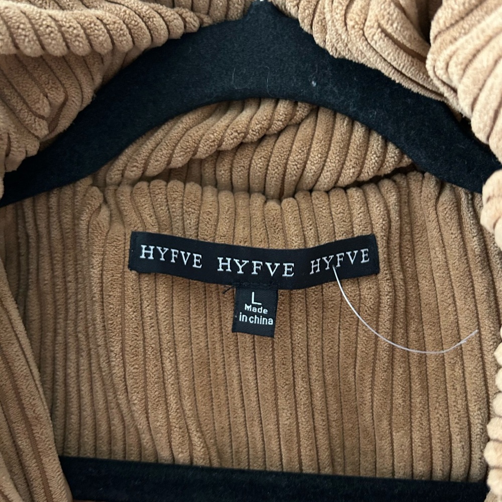 Hyfve Hyfve Hyfve brown textured puffer jacket - Picture 3 of 5
